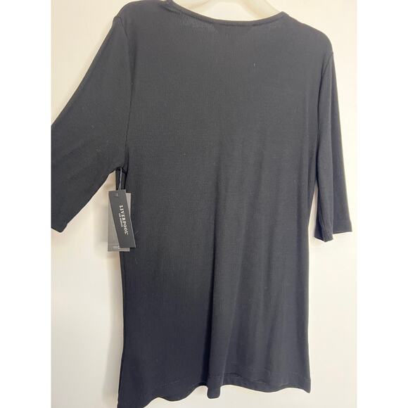 LIVERPOOL Double Layer V-neck 1/2 Sleeve Knit Top XS NWT!! - Picture 6 of 9